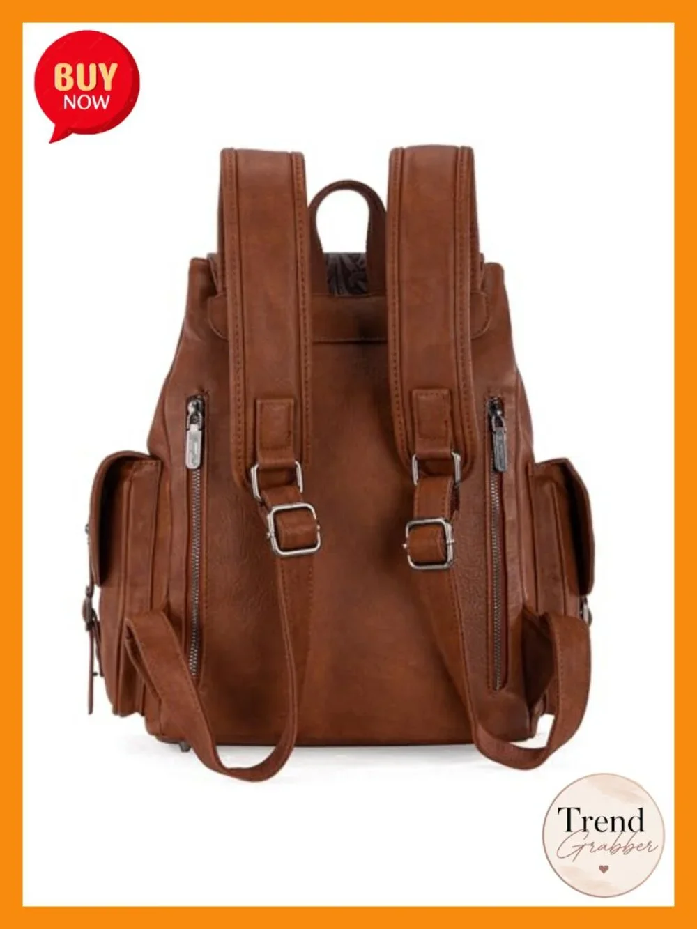 Western Floral Tooled Backpack Purse with Drawstring Closure, Adjustable Strap